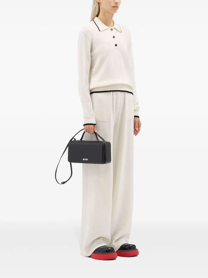 Logo-Embroidered Wide-Leg Trousers