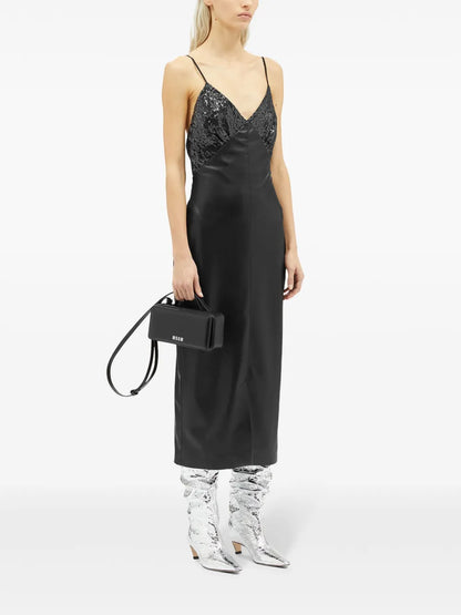 Sequin-Embellished Midi Dress