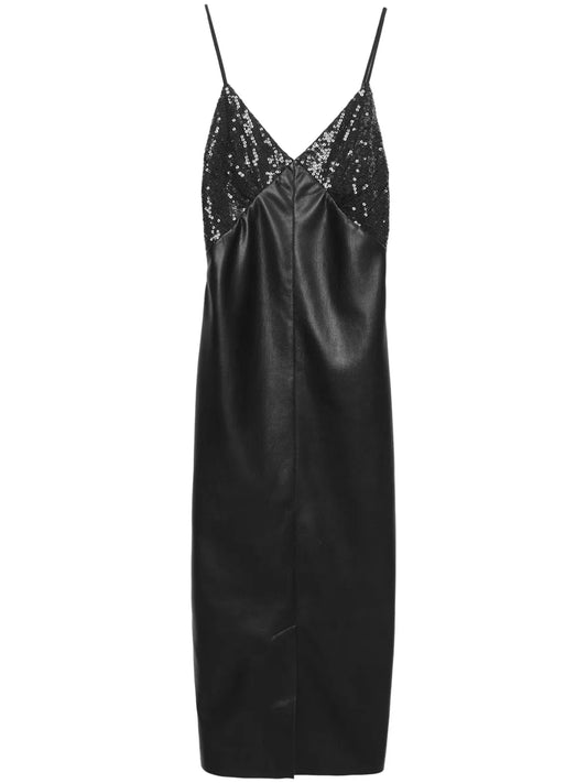 Sequin-Embellished Midi Dress