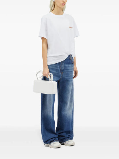 Logo-Appliqué Wide-Leg Jeans
