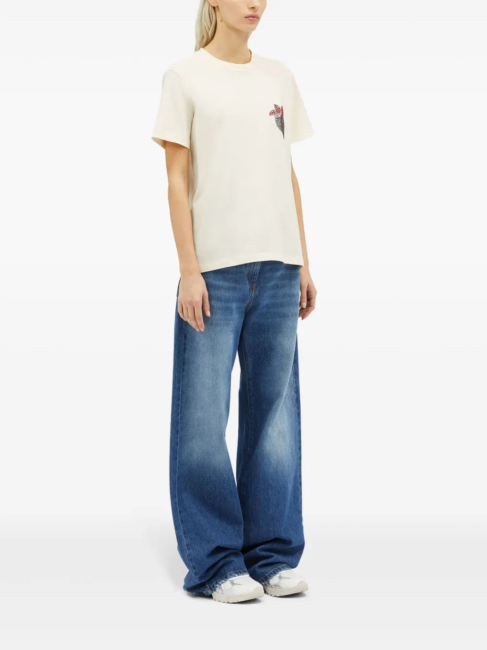 Crystal-Embellished Crew-Neck T-Shirt