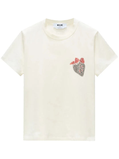 Crystal-Embellished Crew-Neck T-Shirt