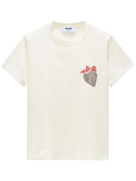 Crystal-Embellished Crew-Neck T-Shirt