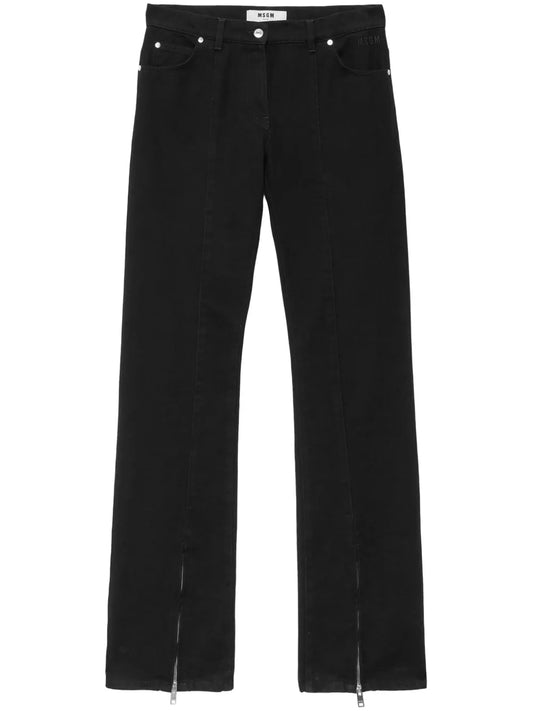 Mid-Rise Straight Jeans