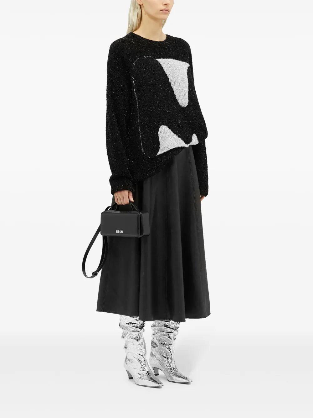 Pleated Midi Skirt