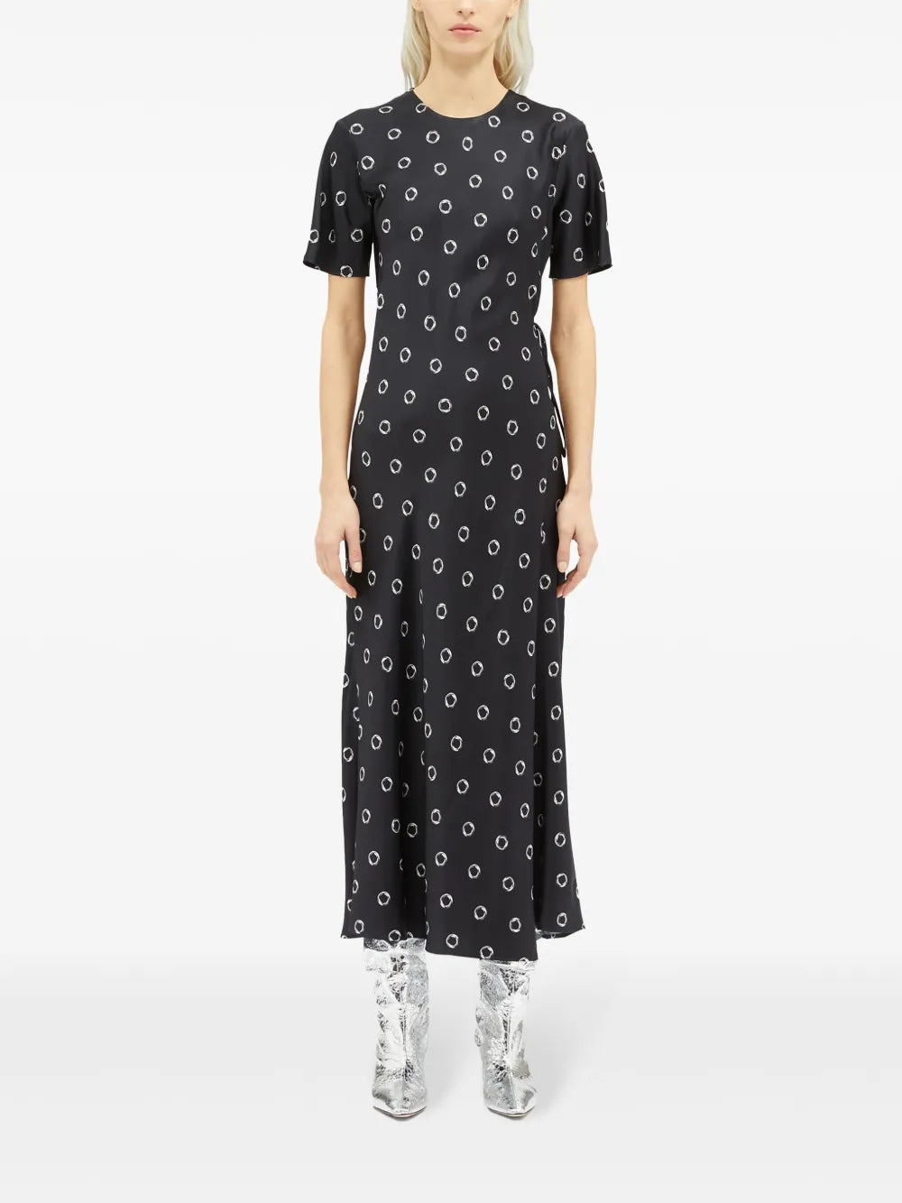 Graphic-Print Maxi Dress