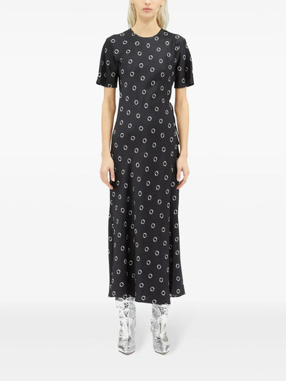 Graphic-Print Maxi Dress