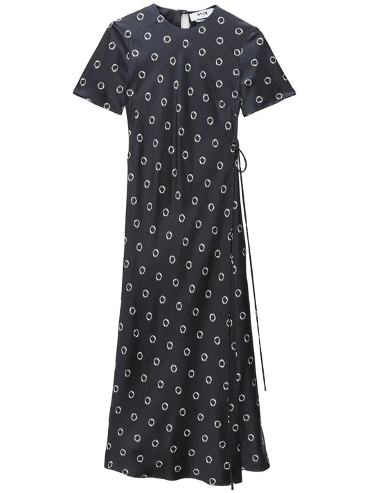 Graphic-Print Maxi Dress