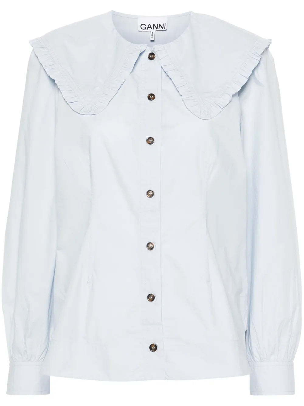 Puritan-Collar Cotton Shirt