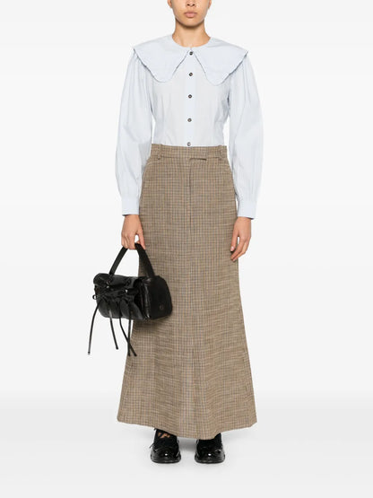 Puritan-Collar Cotton Shirt