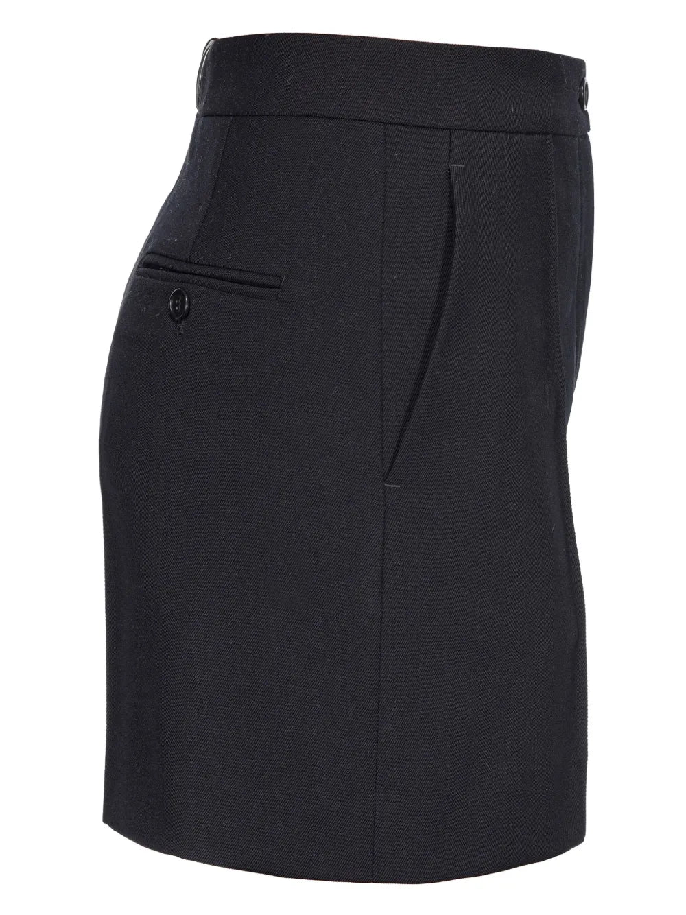 Pleated Twill Shorts
