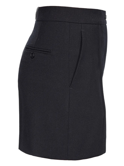 Pleated Twill Shorts
