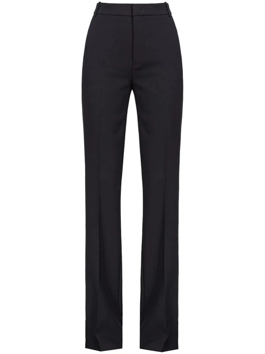 High-Waisted Flared Trousers