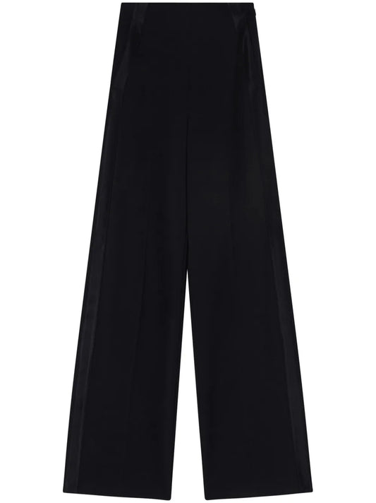 Side-Band Wide-Leg Trousers