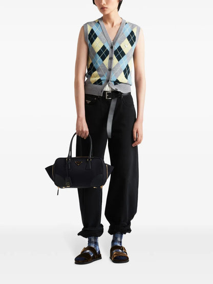 Argyle-Intarsia Wool Vest