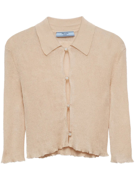 Cropped Cotton Cardigan