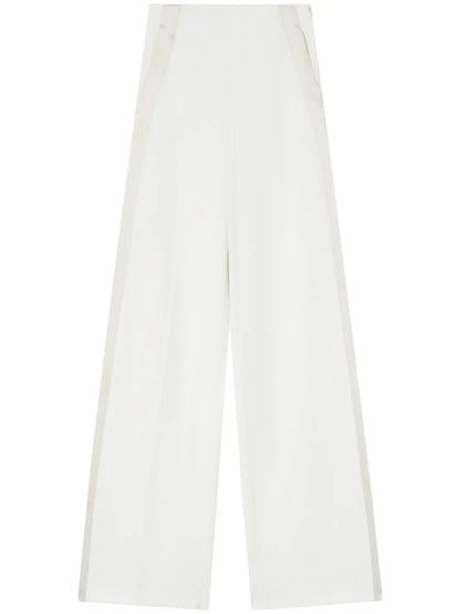 Side-Band Wide-Leg Trousers