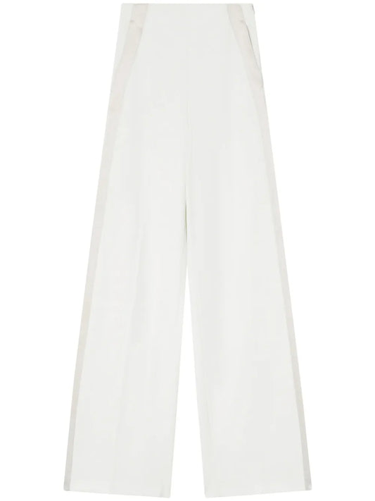 Side-Band Wide-Leg Trousers