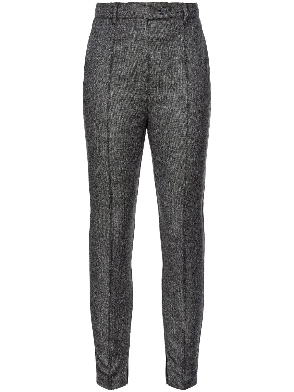 Tridente High-Waist Flannel Trousers