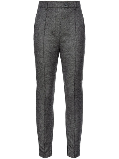 Tridente High-Waist Flannel Trousers