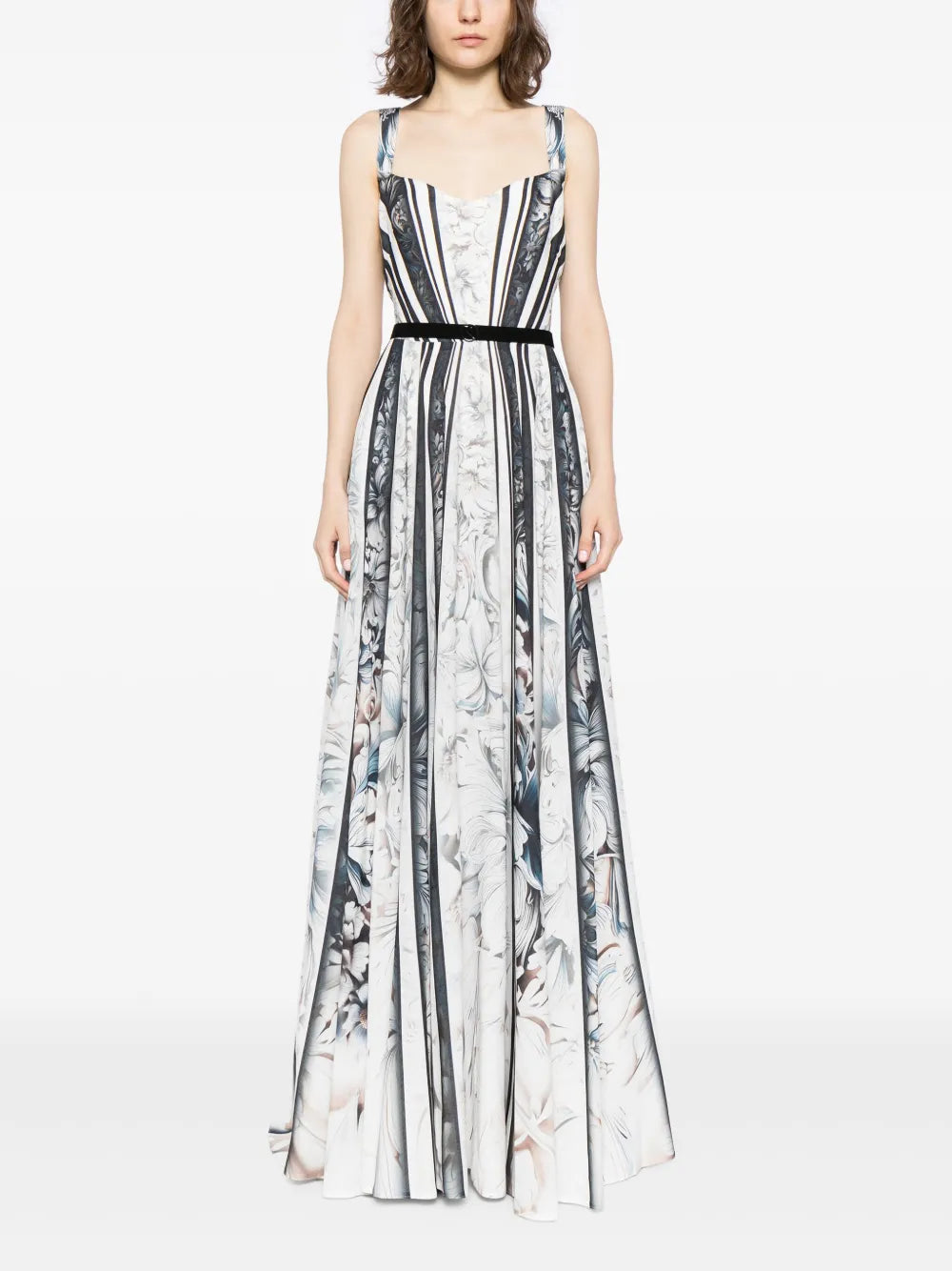 Graphic-Print Gown