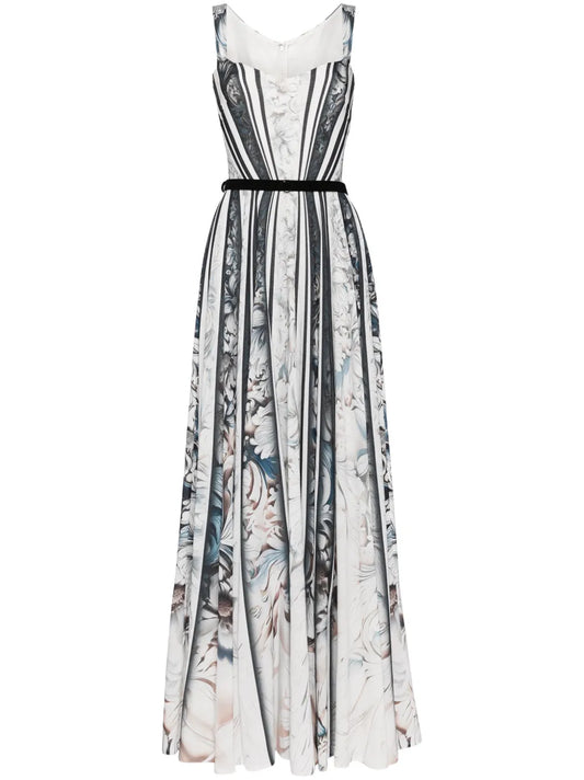 Graphic-Print Gown