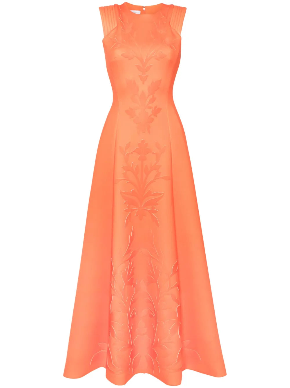 Floral-Detail Neoprene Gown