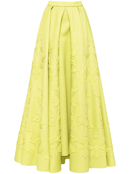 Pleated Skirt With Matching Embroidery