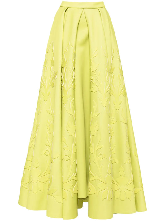 Pleated Skirt With Matching Embroidery