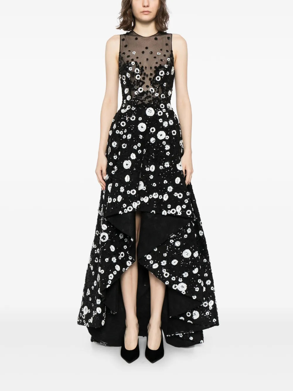 Beaded High-Low Gown