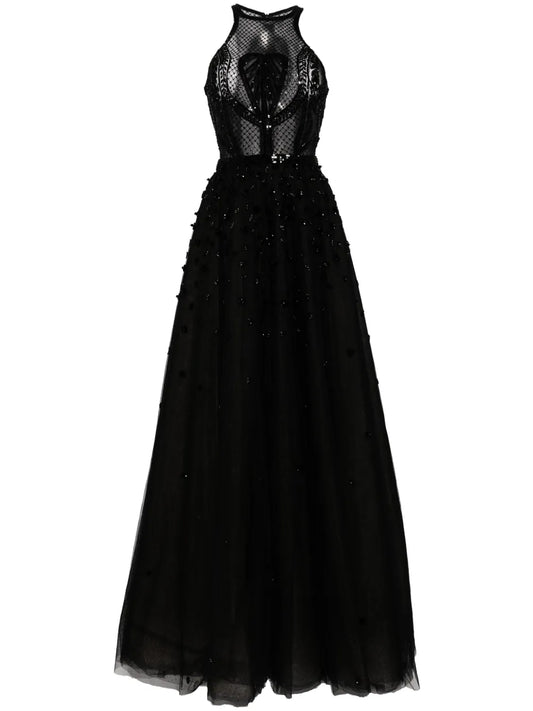 Beaded Halterneck Gown