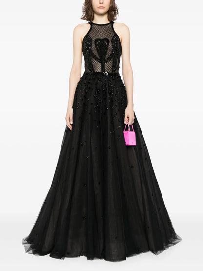 Beaded Halterneck Gown