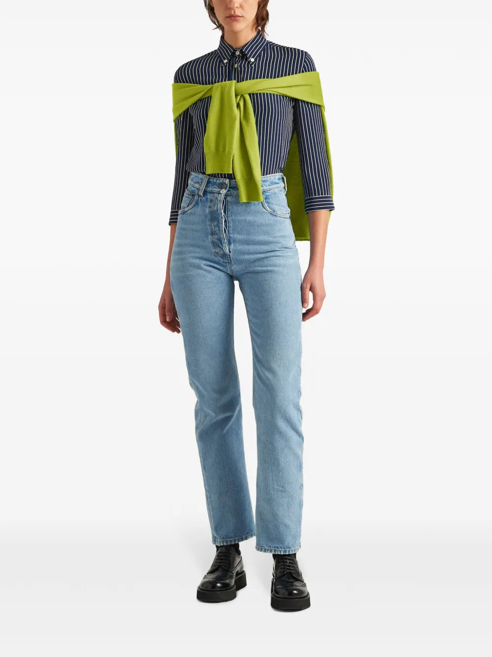 High-Rise Straight Jeans