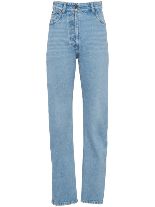 High-Rise Straight Jeans