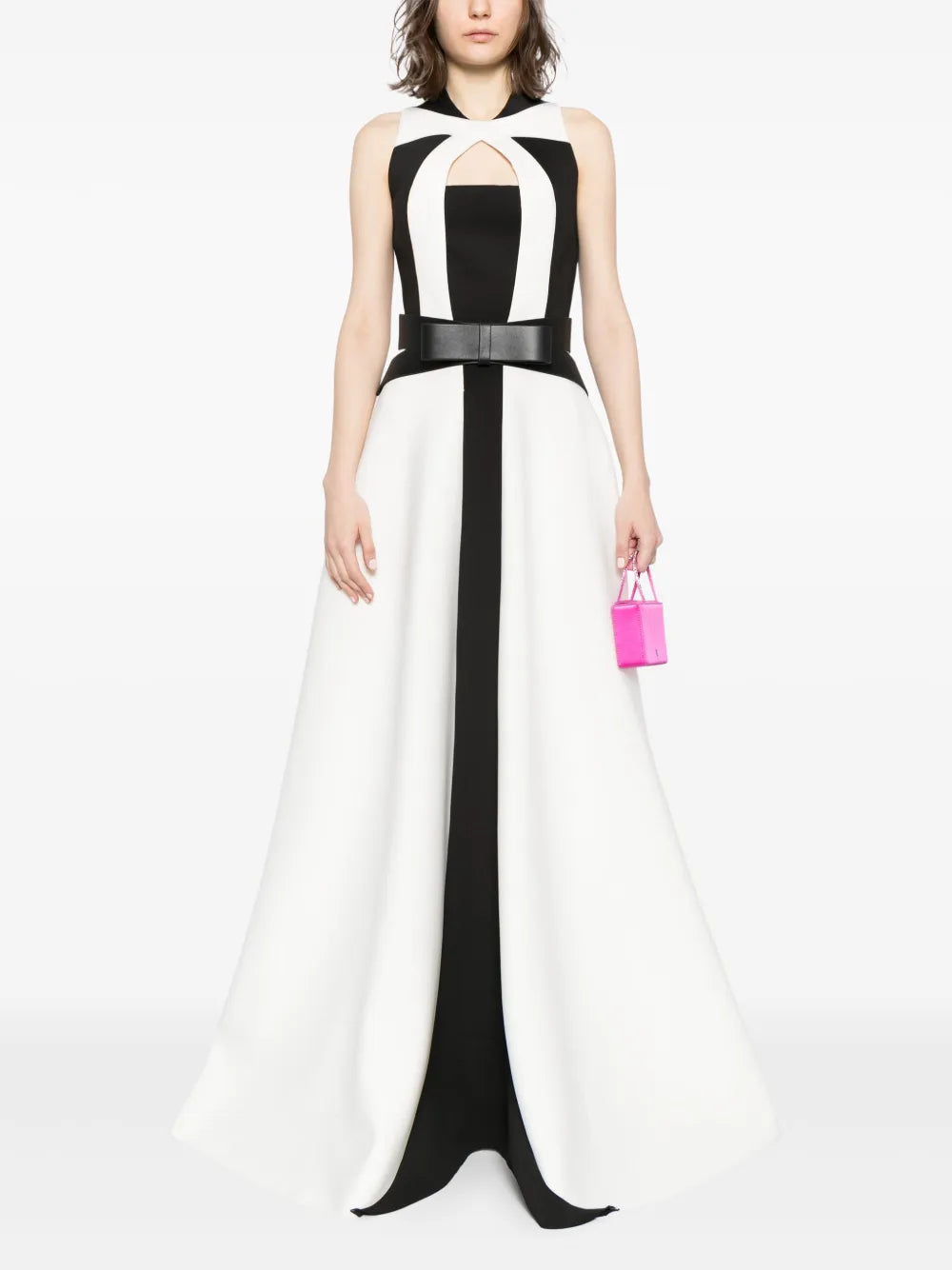 Panelled Belted Gown