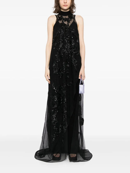 Jumpsuit With Beaded Maxi Top