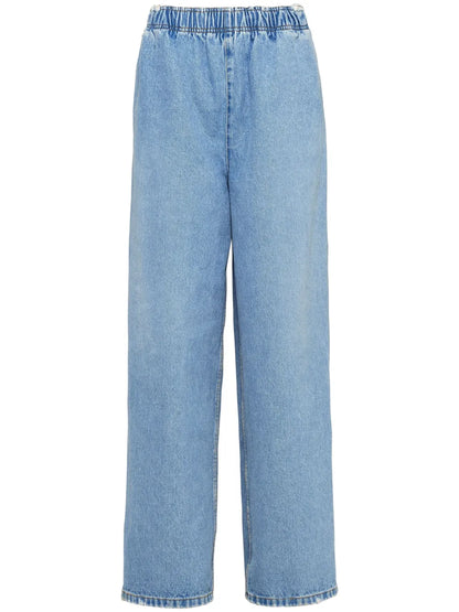 Triangle-Logo Mid-Rise Loose-Fit Jeans