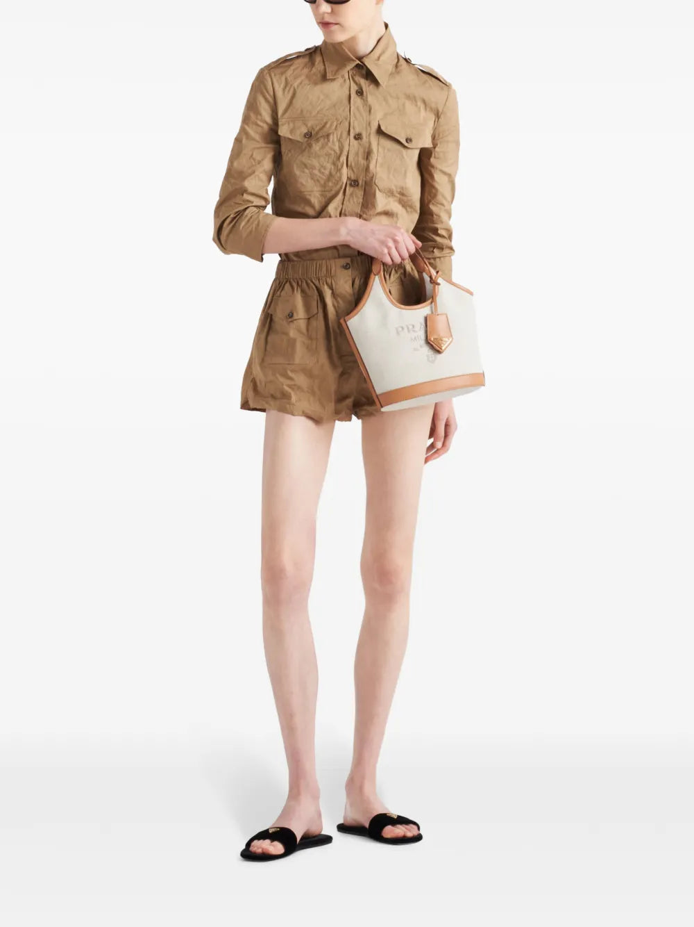 Crinkled Poplin Shirt