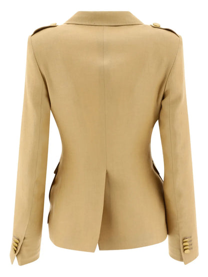 Darlene Double-Breasted Linen Blazer