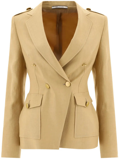 Darlene Double-Breasted Linen Blazer
