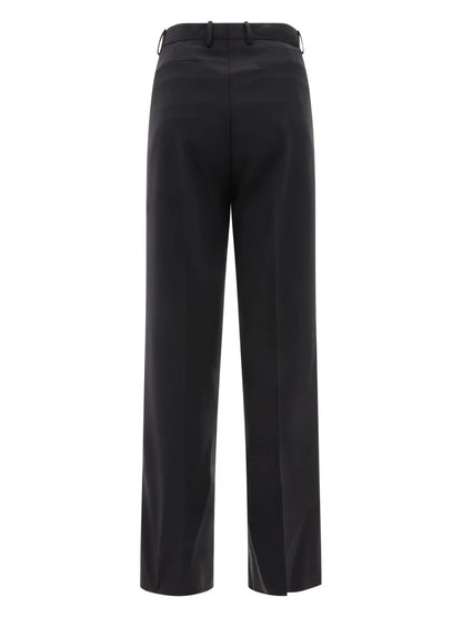 Darted Straight-Leg Trousers