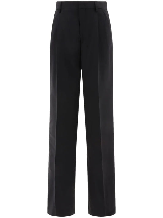 Darted Straight-Leg Trousers
