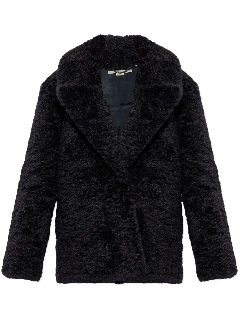 Faux-Shearling Single-Breasted Jacket