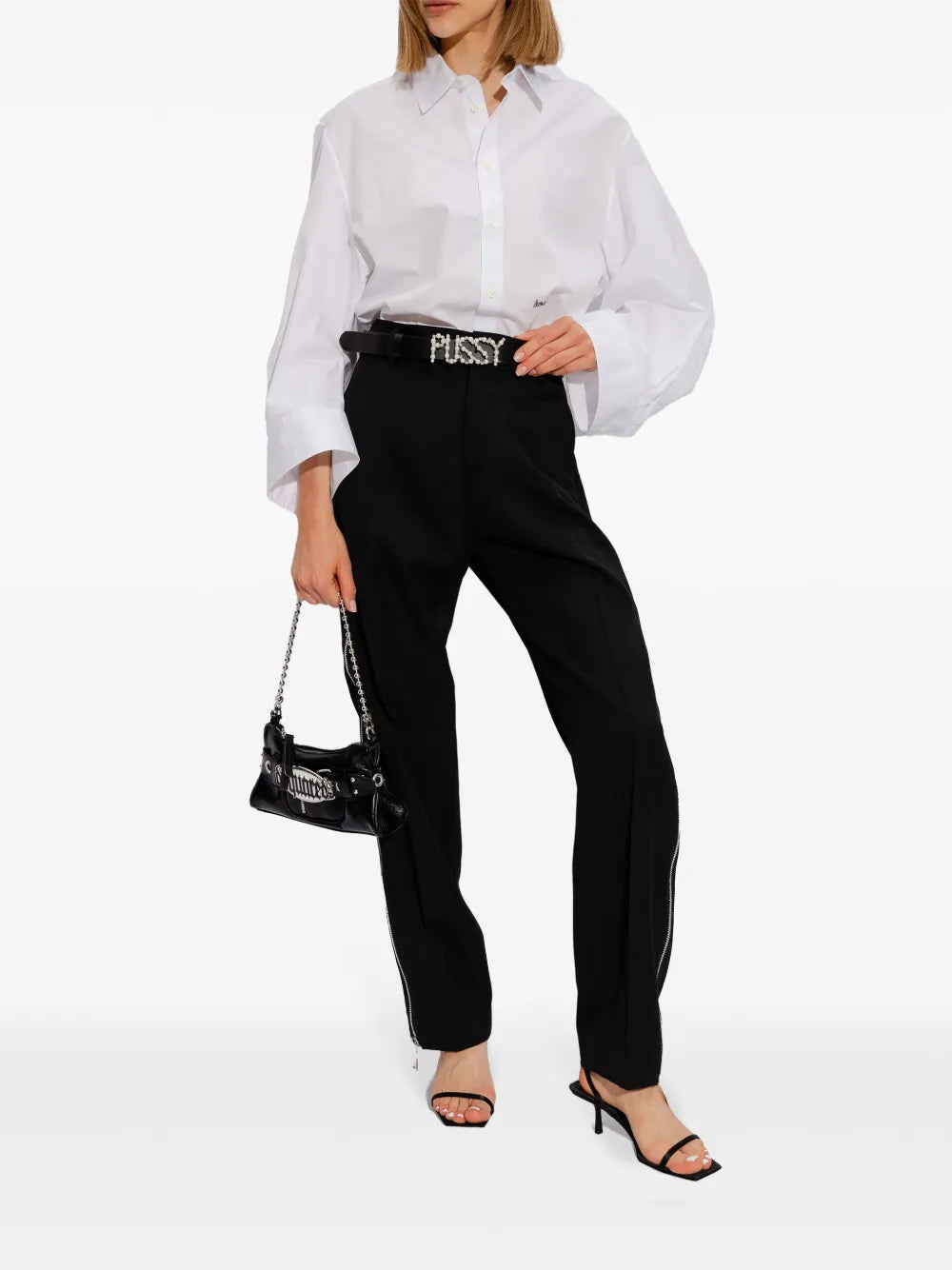 Side Zip-Up Virgin Wool Trousers