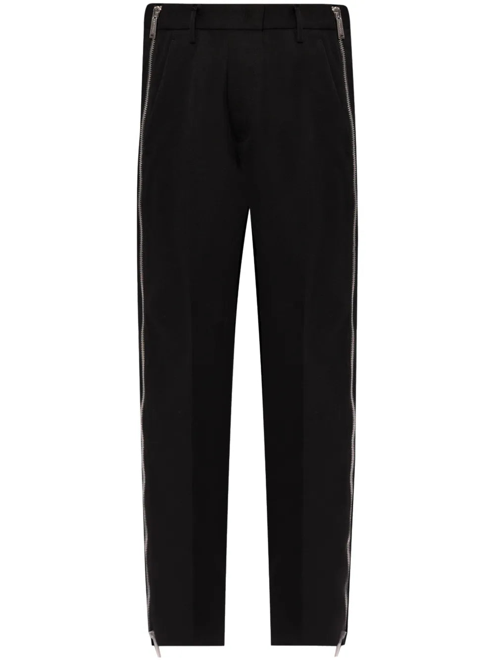 Side Zip-Up Virgin Wool Trousers