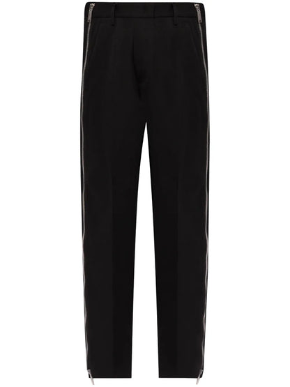 Side Zip-Up Virgin Wool Trousers