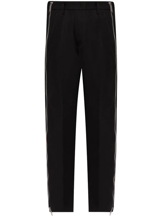 Side Zip-Up Virgin Wool Trousers