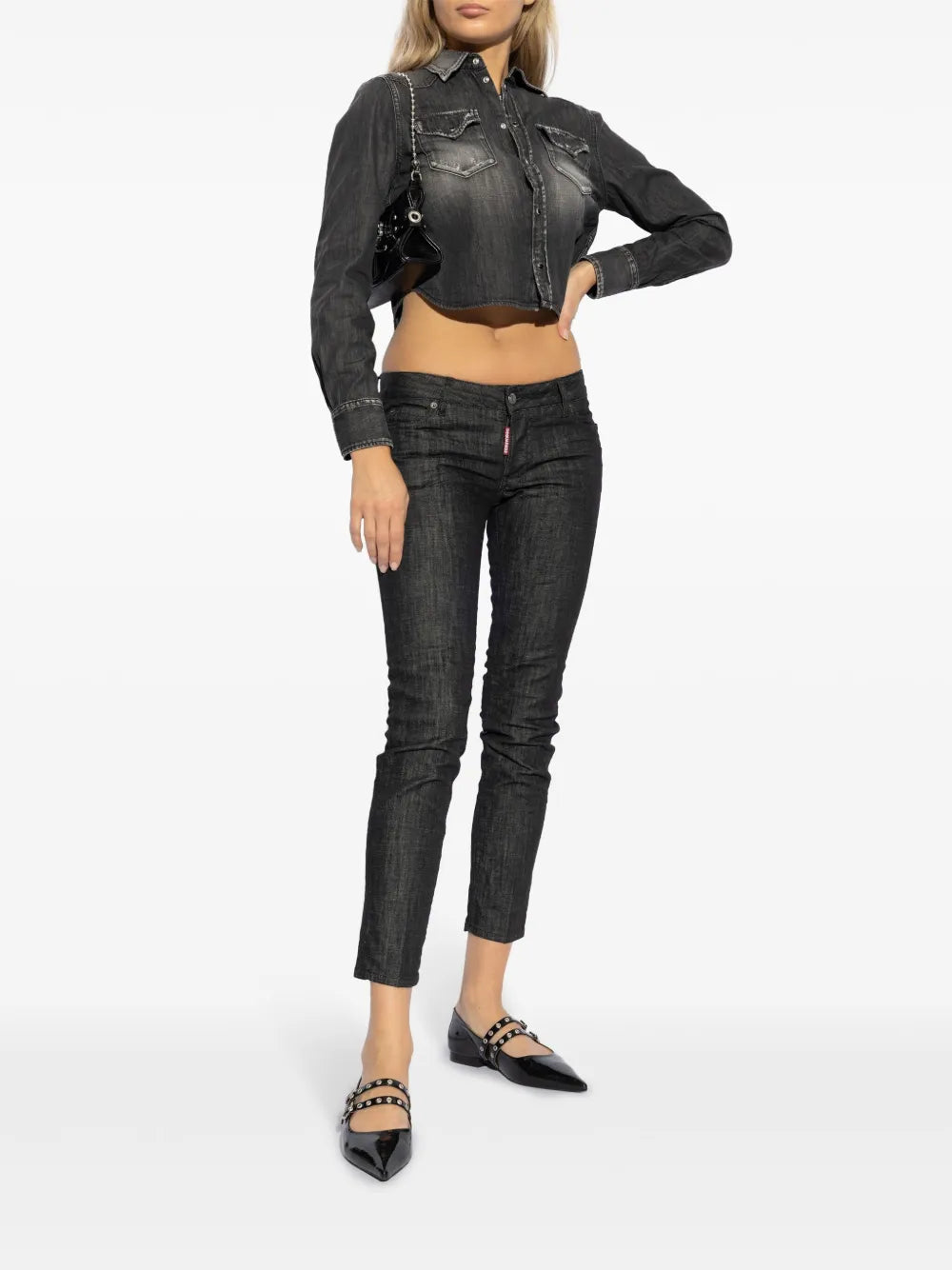 Low-Rise Cropped Skinny Jeans