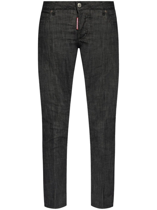 Low-Rise Cropped Skinny Jeans