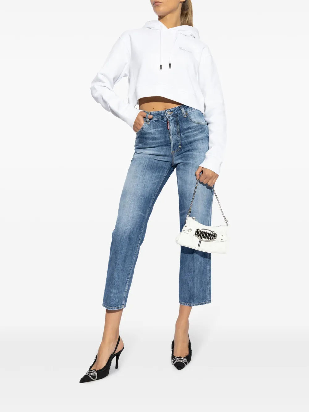 Logo-Patch Cotton Jeans